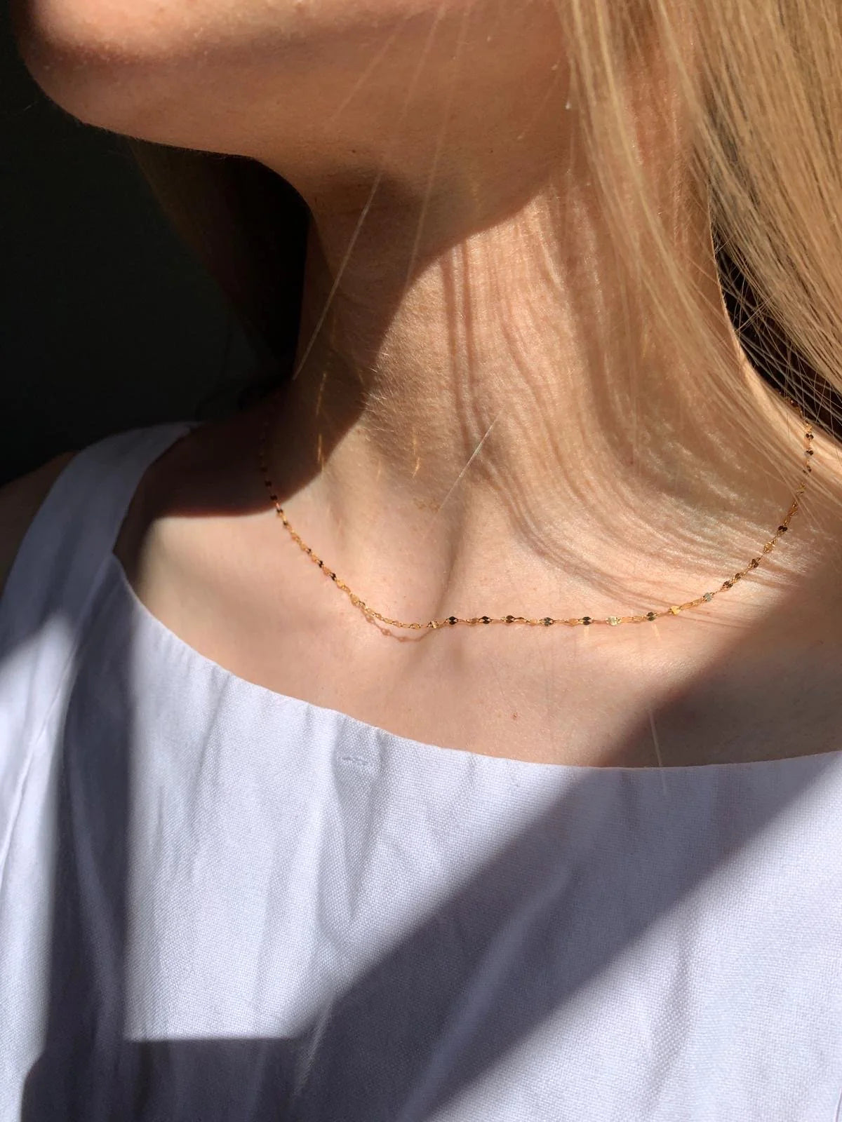9kt Gold Diamond Cut Chain Necklace