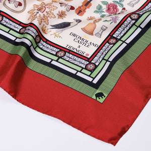 Dromoland Montage Twill / Ivory and Rich Red