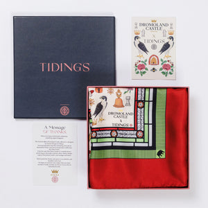 Dromoland Montage Twill / Ivory and Rich Red