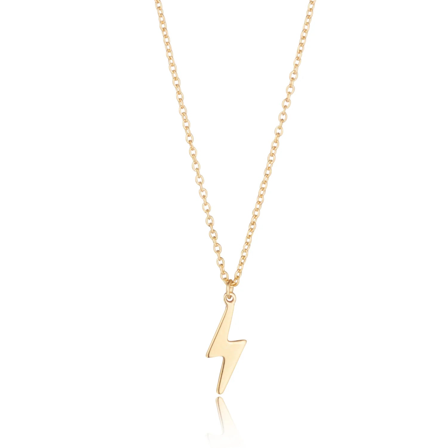 9kt Gold Lightning Bolt Pendant Necklace