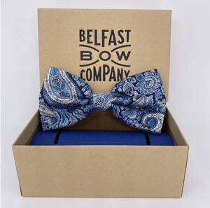 Liberty of London Bow Tie in Navy Paisley