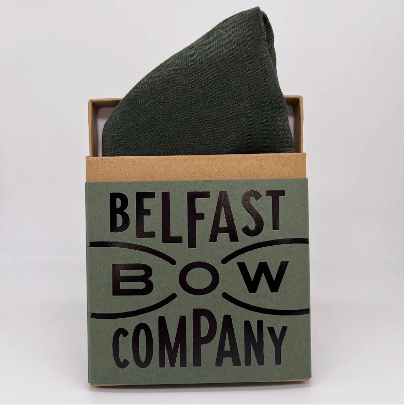 Brunswick Green Pocket Square in Irish Linen