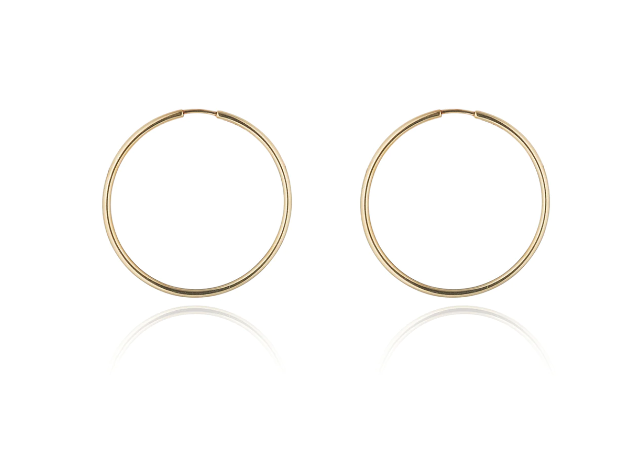 9kt Large Gold Hoop Earrings