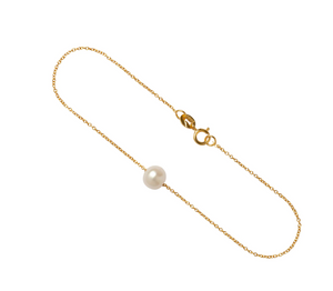 9kt Gold Single Freshwater Pearl Bracelet