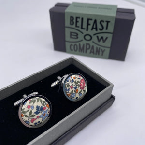 Liberty of London Cufflinks in Burnt Orange Ditsy Floral