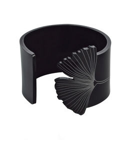 Black Ginkgo Cuff