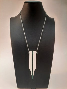 White Art Deco Neckpiece